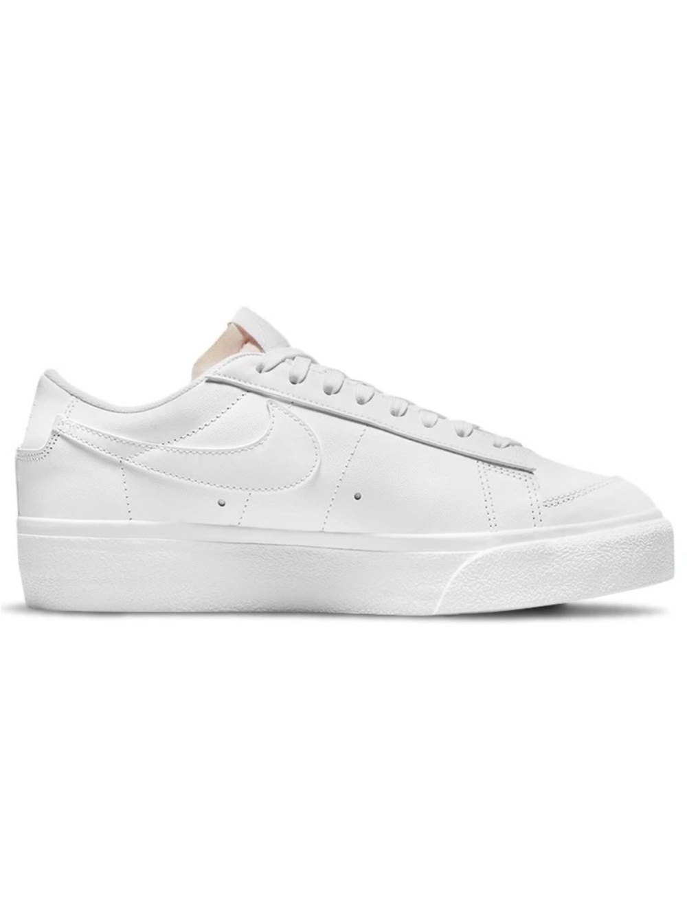 Nike | Women’s Triple White Leather Platform Blazer Low-Top Platform Shoes 10.5 - Picture 3 of 16